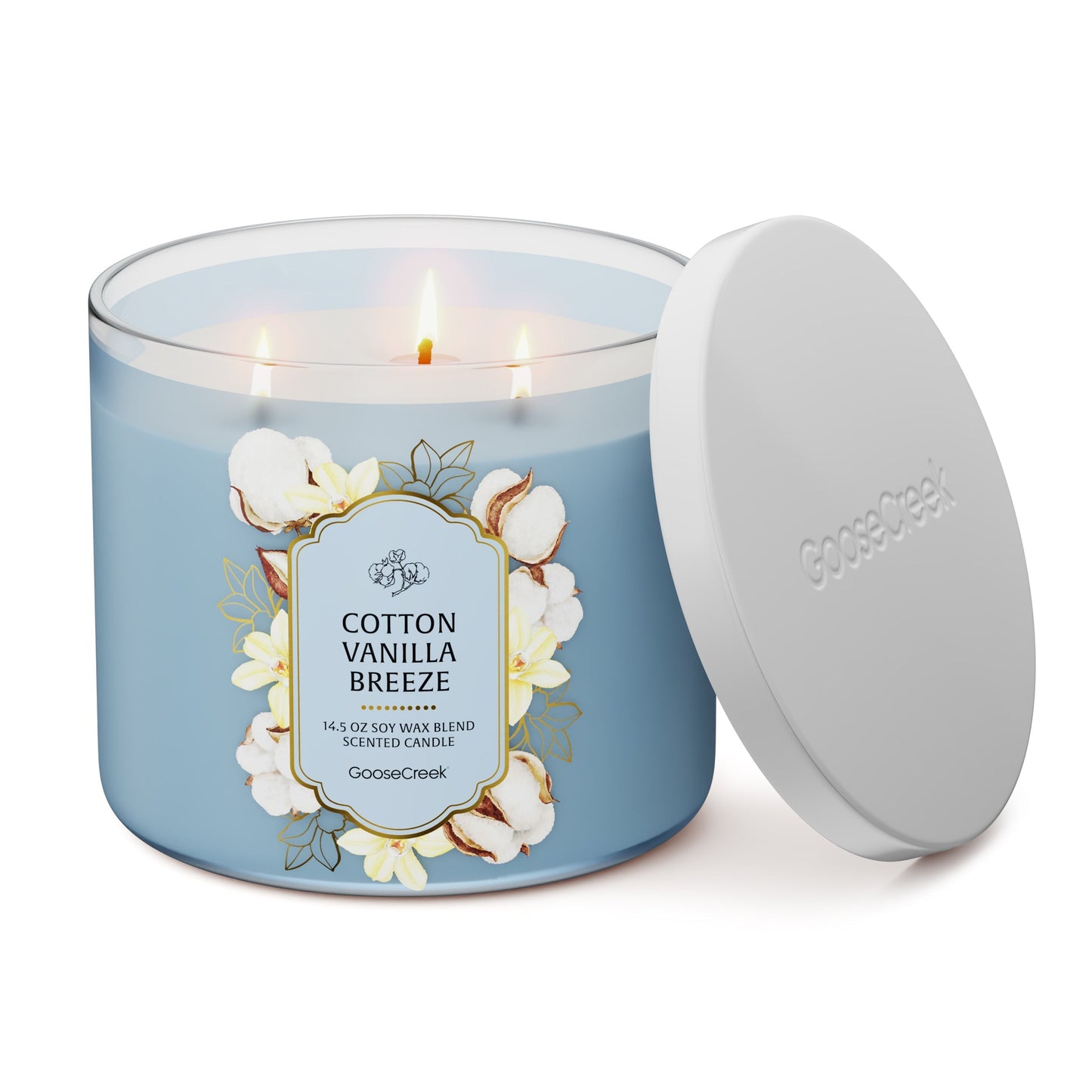 Cotton Vanilla Breeze 3-Wick Candle